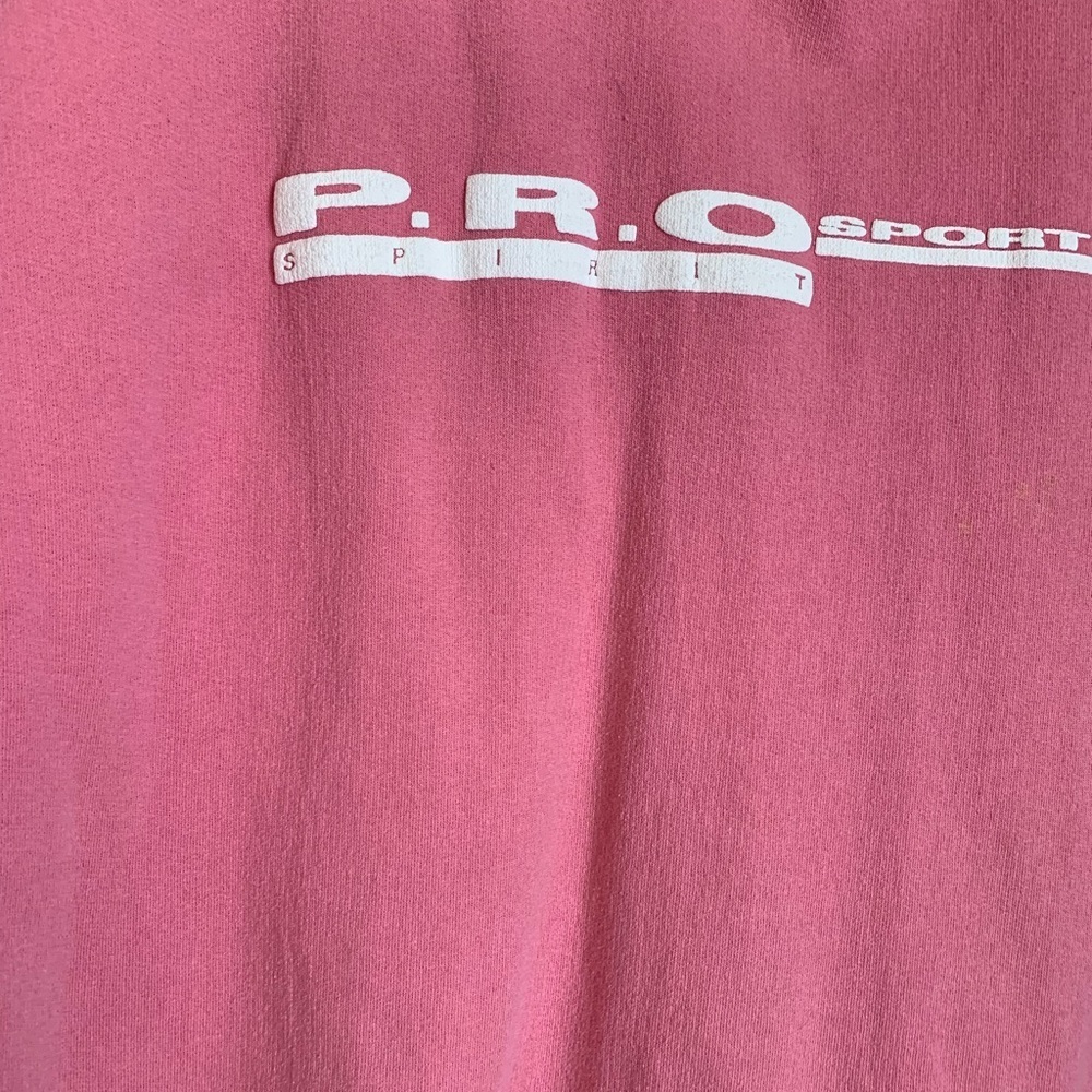 Vintage 80’s 90 Pro Spirit Sport Club Sweatshirt Size L/XL Pink Oversized - Picture 2 of 8